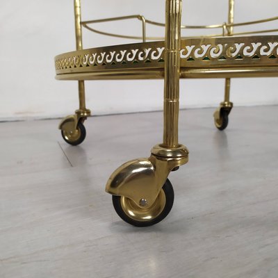 Golden Brass Bar Trolley, 1970s-EAD-2034478