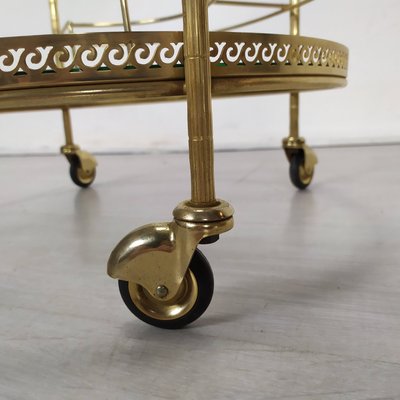 Golden Brass Bar Trolley, 1970s-EAD-2034478