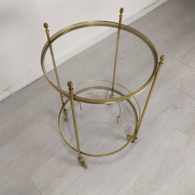 Golden Brass Bar Trolley, 1970s-EAD-2034478