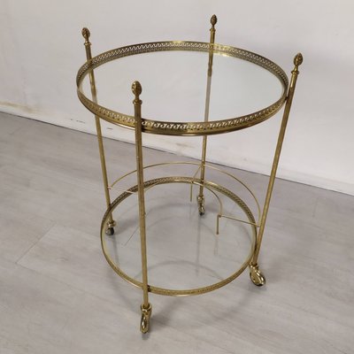 Golden Brass Bar Trolley, 1970s-EAD-2034478