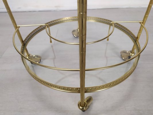 Golden Brass Bar Trolley, 1970s-EAD-2034478