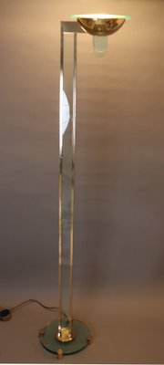 Golden Floor Lamp Gold Plated, Italy, 1980s-ESB-1729588