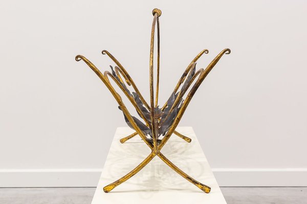 Golden Iron Magazine Rack, 1950s-UJE-630732