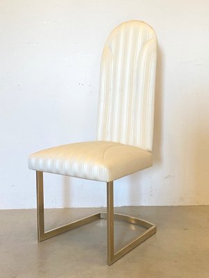 Golden Metal Dining Chairs, 1980s, Set of 6-NPC-1186327