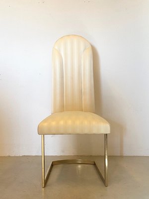 Golden Metal Dining Chairs, 1980s, Set of 6-NPC-1186327