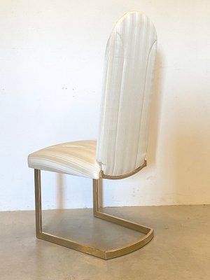 Golden Metal Dining Chairs, 1980s, Set of 6-NPC-1186327