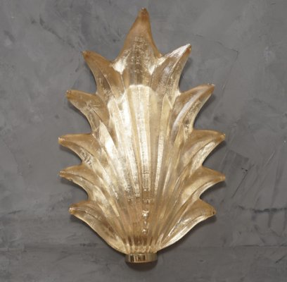 Golden Murano Glass and Brass Wall Light, 1990s-UH-1703718