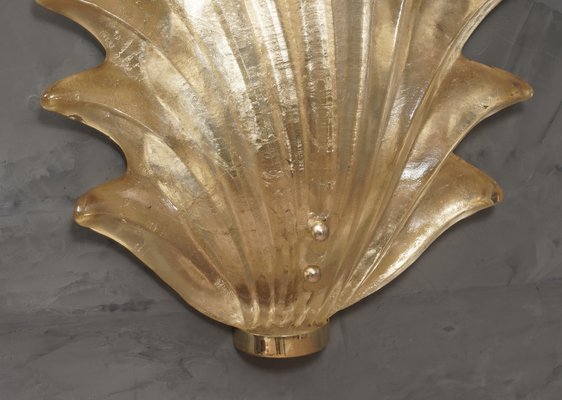 Golden Murano Glass and Brass Wall Light, 1990s-UH-1703718