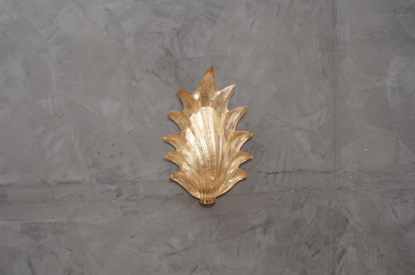 Golden Murano Glass and Brass Wall Light, 1990s-UH-1703718