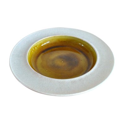 Golden Ochre Ceramic Dish from Kähler, Denmark, 1950s-HPQ-1359278