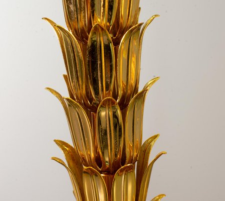 Golden Palm Tree Floor Lamp with 3 Sparkling Branches, Italy, 1970s-IXC-1409600