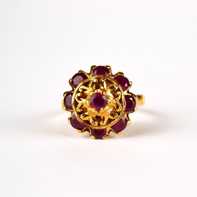 Golden Ring with Rubies-AOU-1815383