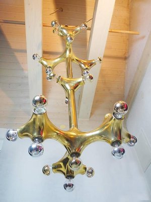 Golden Space Age Foyer Lighting Object from Cosack, 1970s, Germany-DEK-932629