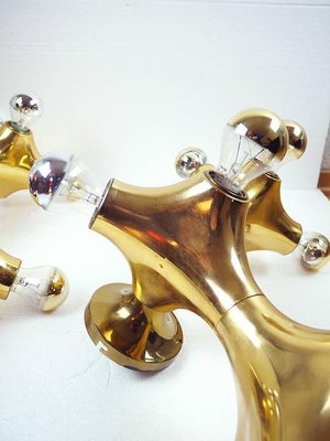 Golden Space Age Wall Lights from Cosack, 1970s, Germany, Set of 2-DEK-932630