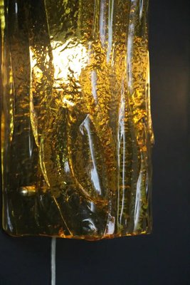 Golden Square Murano Glass Sconces in the style Mazzega, 2000s, Set of 2-YF-1706617