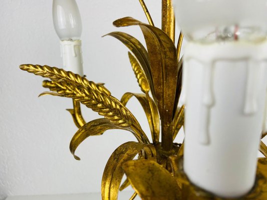 Golden Wheat Sheaf Pendant Lamp by Hans Kögl, Germany, 1970s-PUK-844268