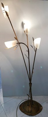 Golden Wrought Iron Cane Lamp-IKW-895936