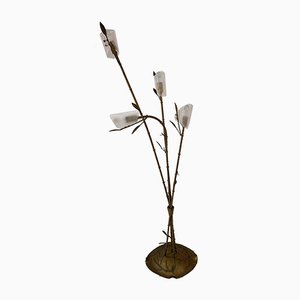 Golden Wrought Iron Cane Lamp-IKW-895936