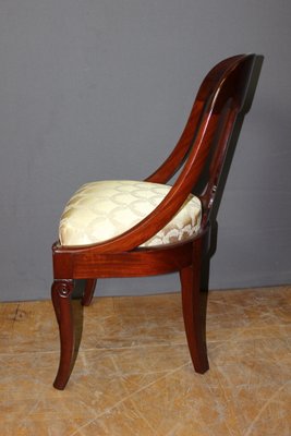 Gondola Chairs in Mahogany, 19th Century, Set of 4-BCR-2035783