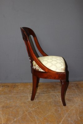 Gondola Chairs in Mahogany, 19th Century, Set of 4-BCR-2035783