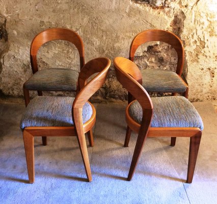 Gondola Dining Chairs attributed to Baumann, 1970s, Set of 4-MCB-2042935