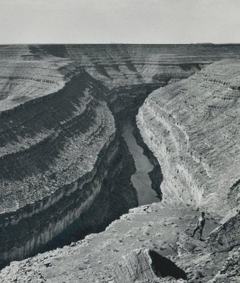 Gooseneck, Grand Canyon, Utah, USA, 1960s, Black & White Photograph-DYV-1245440