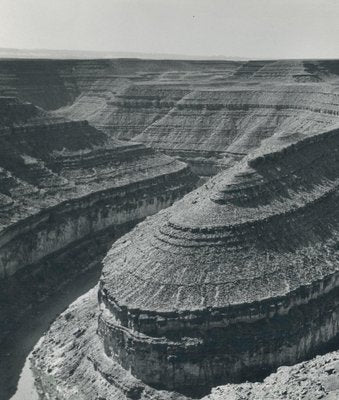 Gooseneck, Grand Canyon, Utah, USA, 1960s, Black & White Photograph-DYV-1245440