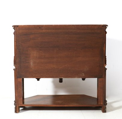 Gothic Revival Oak Credenza, 1930s-MY-1795671