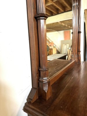 Gothic Style Walnut Fireplace, 1890s-AXR-1703182