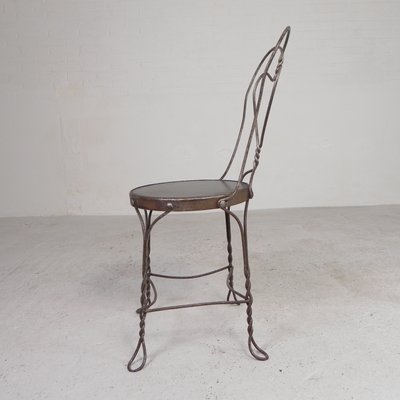 Graceful Steel American Ice Cream Parlor Chair, 1940s-TL-2034818