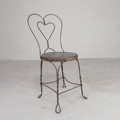 Graceful Steel American Ice Cream Parlor Chair, 1940s-TL-2034818