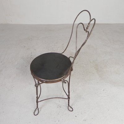 Graceful Steel American Ice Cream Parlor Chair, 1940s-TL-2034818