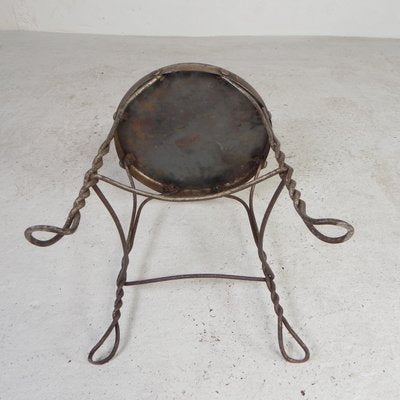 Graceful Steel American Ice Cream Parlor Chair, 1940s-TL-2034818