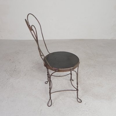 Graceful Steel American Ice Cream Parlor Chair, 1940s-TL-2034818