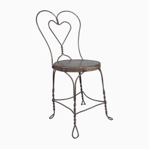 Graceful Steel American Ice Cream Parlor Chair, 1940s-TL-2034818