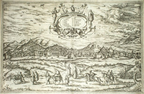 Granada, Map from ''Civitates Orbis Terrarum'' - by F.Hogenberg - 1575 1575-ZCI-759843