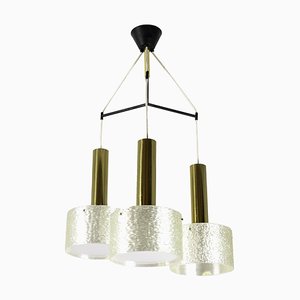 Granite Resin and Gilt Brass Chandelier, 1950s-CEJ-711825