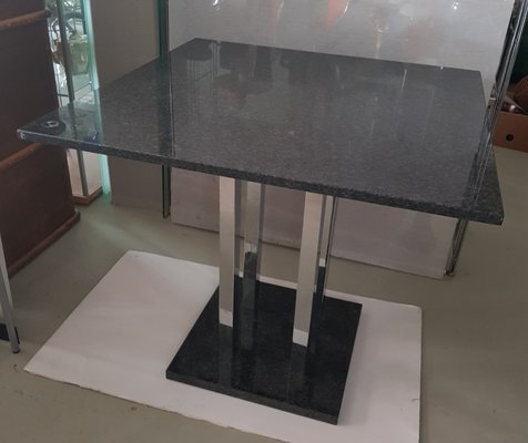 Granite Table with Chrome Legs, 1990s-QDP-699776