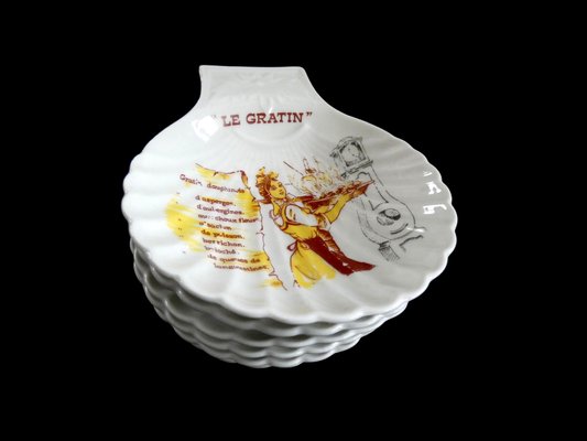 Gratin Serving Plates from Apilco, France, 1970s, Set of 6-ZPI-1702839