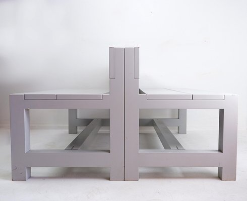 Gray Benches by Claire Bataille & Paul Ibens, Set of 2-NYF-2019038