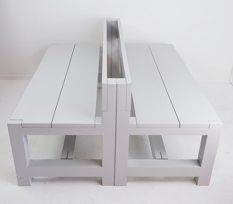 Gray Benches by Claire Bataille & Paul Ibens, Set of 2-NYF-2019038