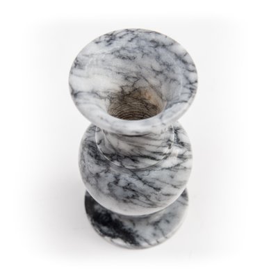 Gray Carrara Marble Turned Vase-FSD-1430890