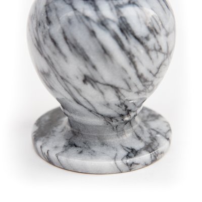 Gray Carrara Marble Turned Vase-FSD-1430890