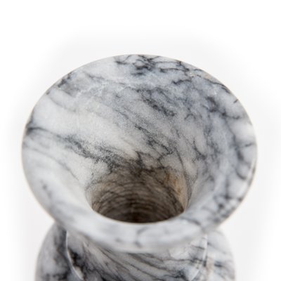 Gray Carrara Marble Turned Vase-FSD-1430890