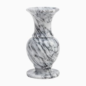 Gray Carrara Marble Turned Vase-FSD-1430890