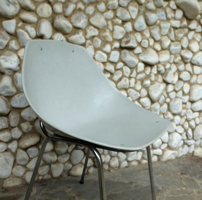 Gray Coquillage Chair by Pierre Guariche for Meurop, 1960s-ZM-999718