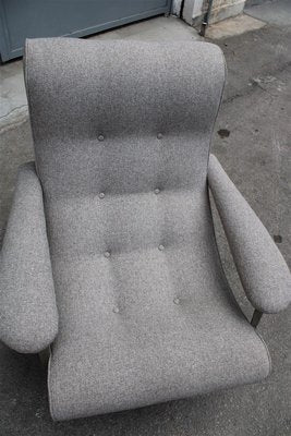 Gray Fabric Swivel Lounge Chair by Guido Bonzani for Tecnosalotto, 1970s-EH-675727