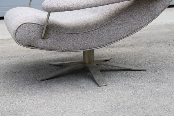 Gray Fabric Swivel Lounge Chair by Guido Bonzani for Tecnosalotto, 1970s-EH-675727