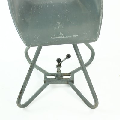 Gray Fiberglass & Metal Dining Chair by Miroslav Navratil for Vertex, 1960s-UL-847180