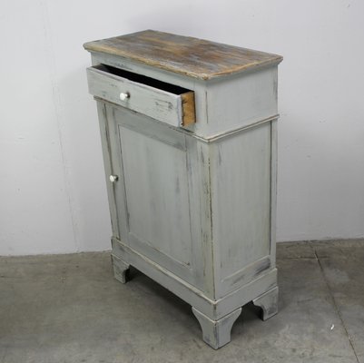 Gray Painted Cabinet, 19th Century-NE-1054409